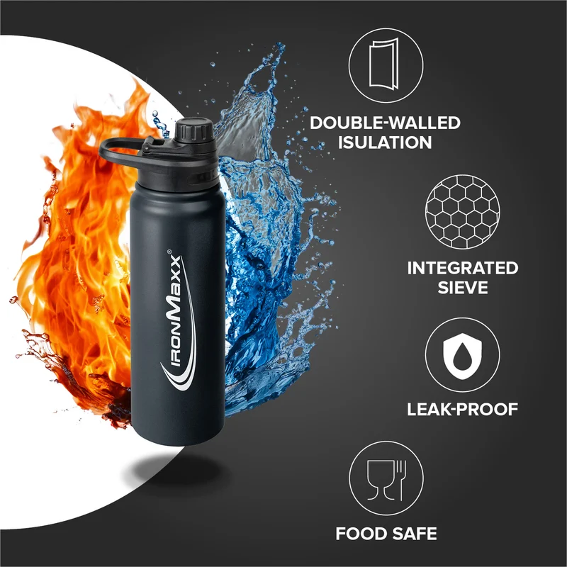 Hot & Cold Bottle- Meleg és hideg italokhoz Palack 800ml - IronMaxx® - Image 2