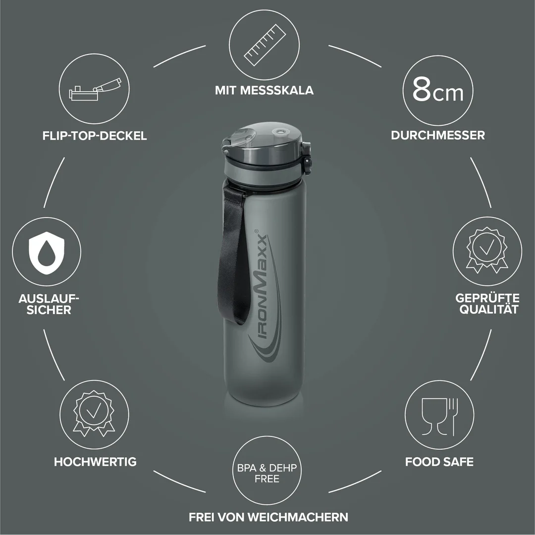 Sport Water Bottle - Sport kulacs 1000ml - IronMaxx® - Image 5
