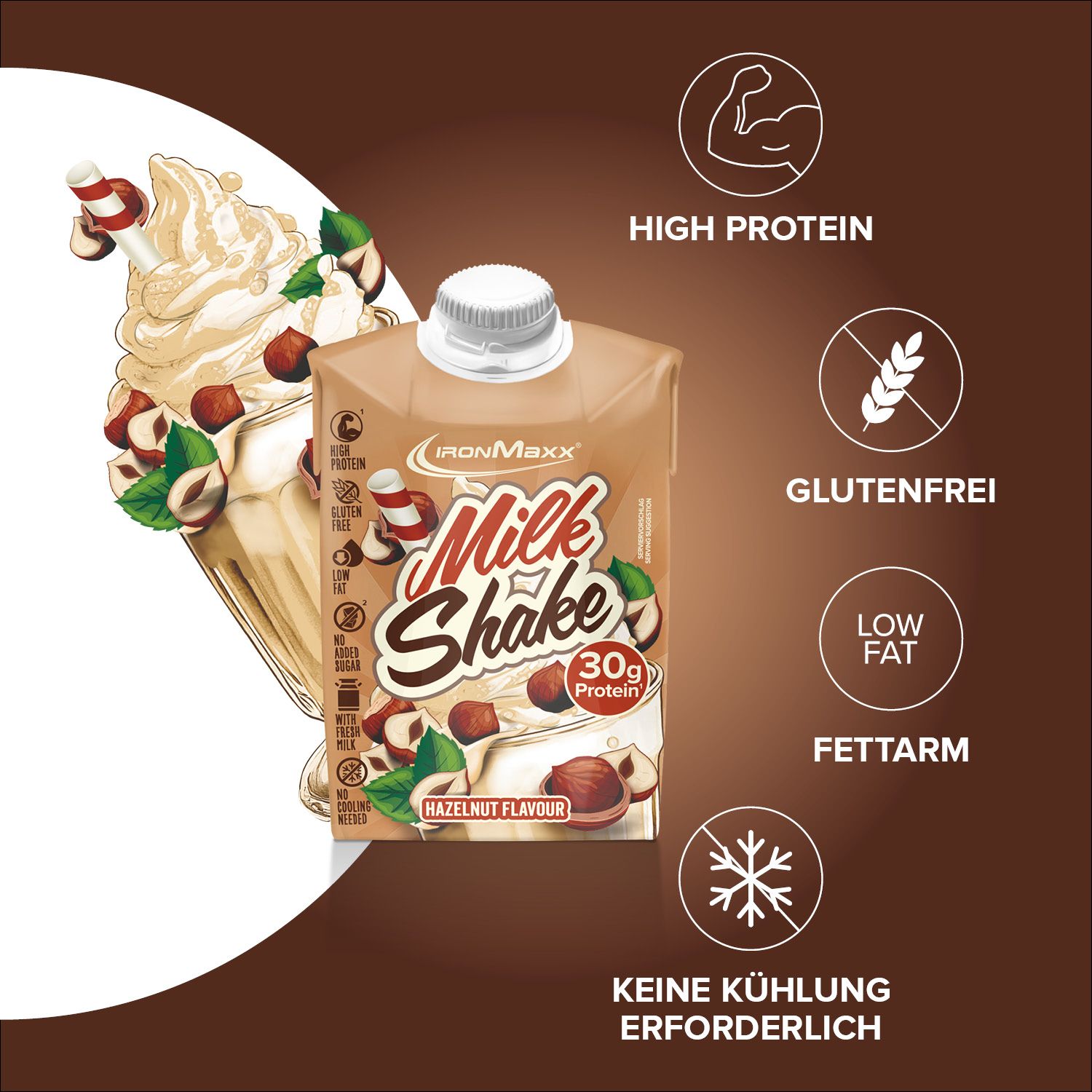 Milk Shake - Proteindrink RTD 500ml - IronMaxx® - Image 2
