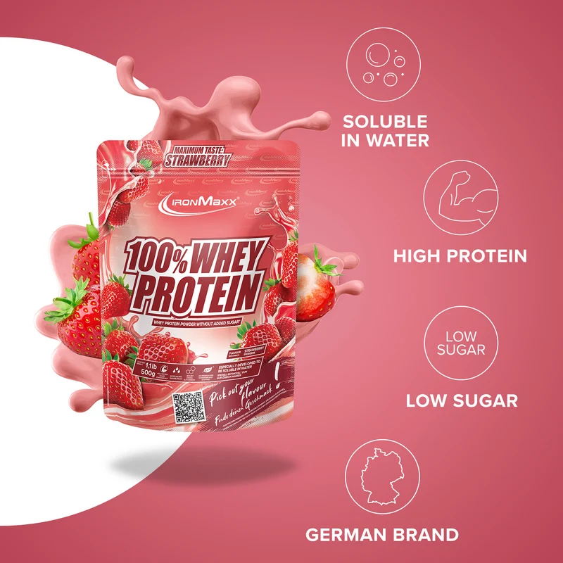 100% Whey Protein 500g zacskós - IronMaxx® - Image 2