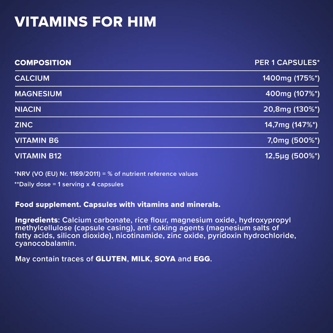 Vitamin for Him 100 kapszula (férfiaknak) - IronMaxx® - Image 4