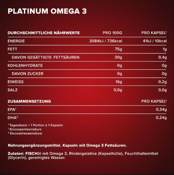 Platinum Omega 3 60 Kapszula - IronMaxx® - Image 3