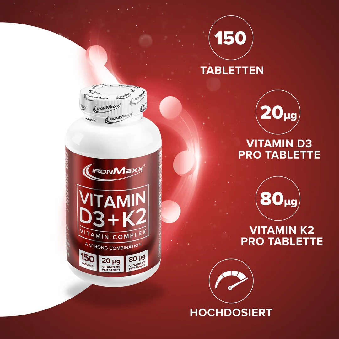 Vitamin D3+K2 150 tabletta IronMaxx® - Image 2