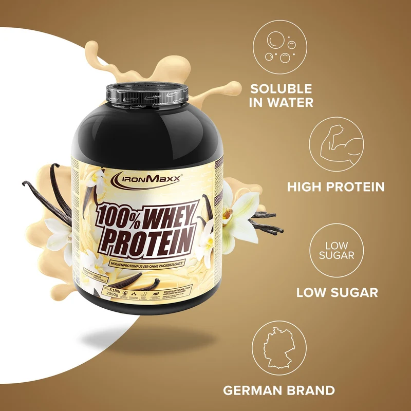 100% Whey Protein Doboz 2350g - IronMaxx® - Image 2