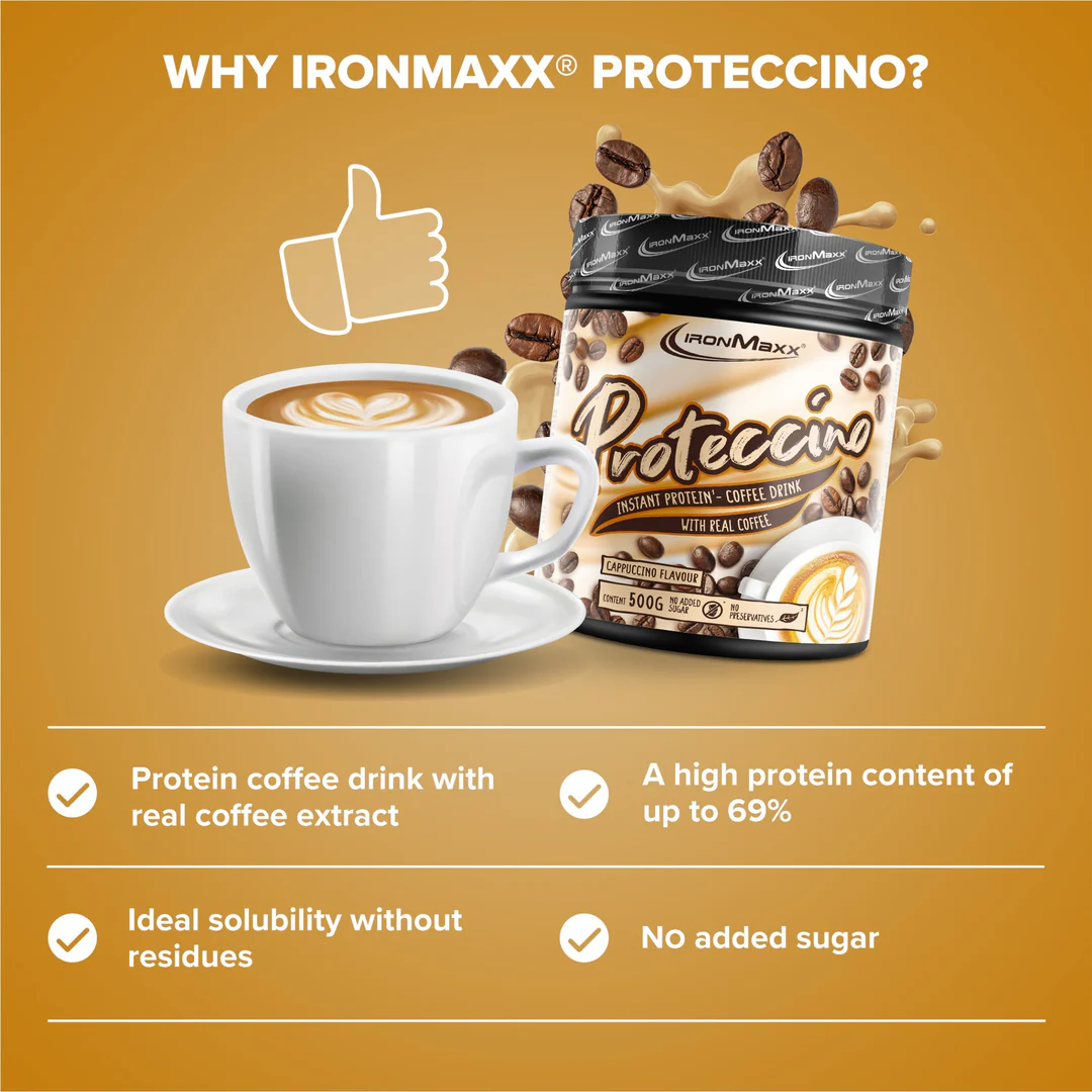 Proteccino 500g – IronMaxx® Instant Tejeskávé - Image 3
