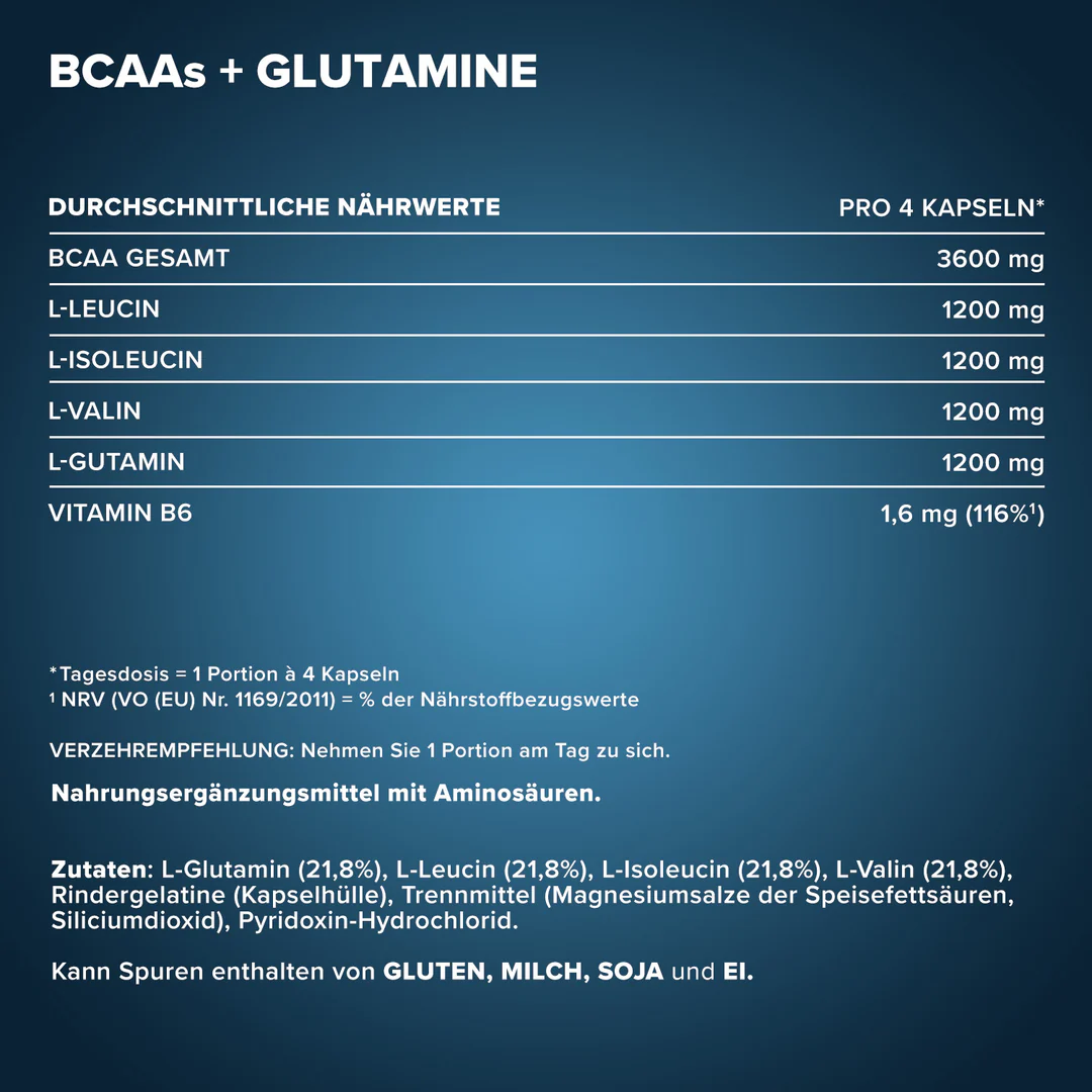 BCAA + Glutamin 1200 260 kapszula - IronMaxx® - Image 4