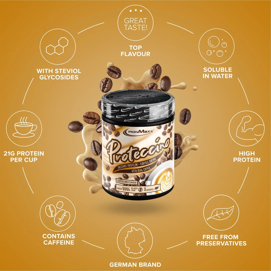 Proteccino 500g – IronMaxx® Instant Tejeskávé - Image 5
