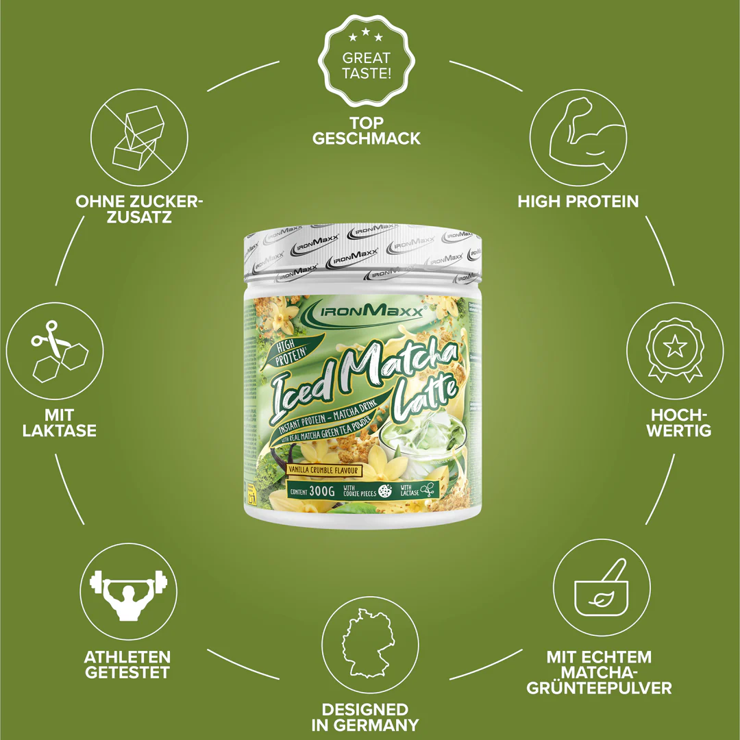 Iced Matcha Latte (300 g) – IronMaxx® - Image 5