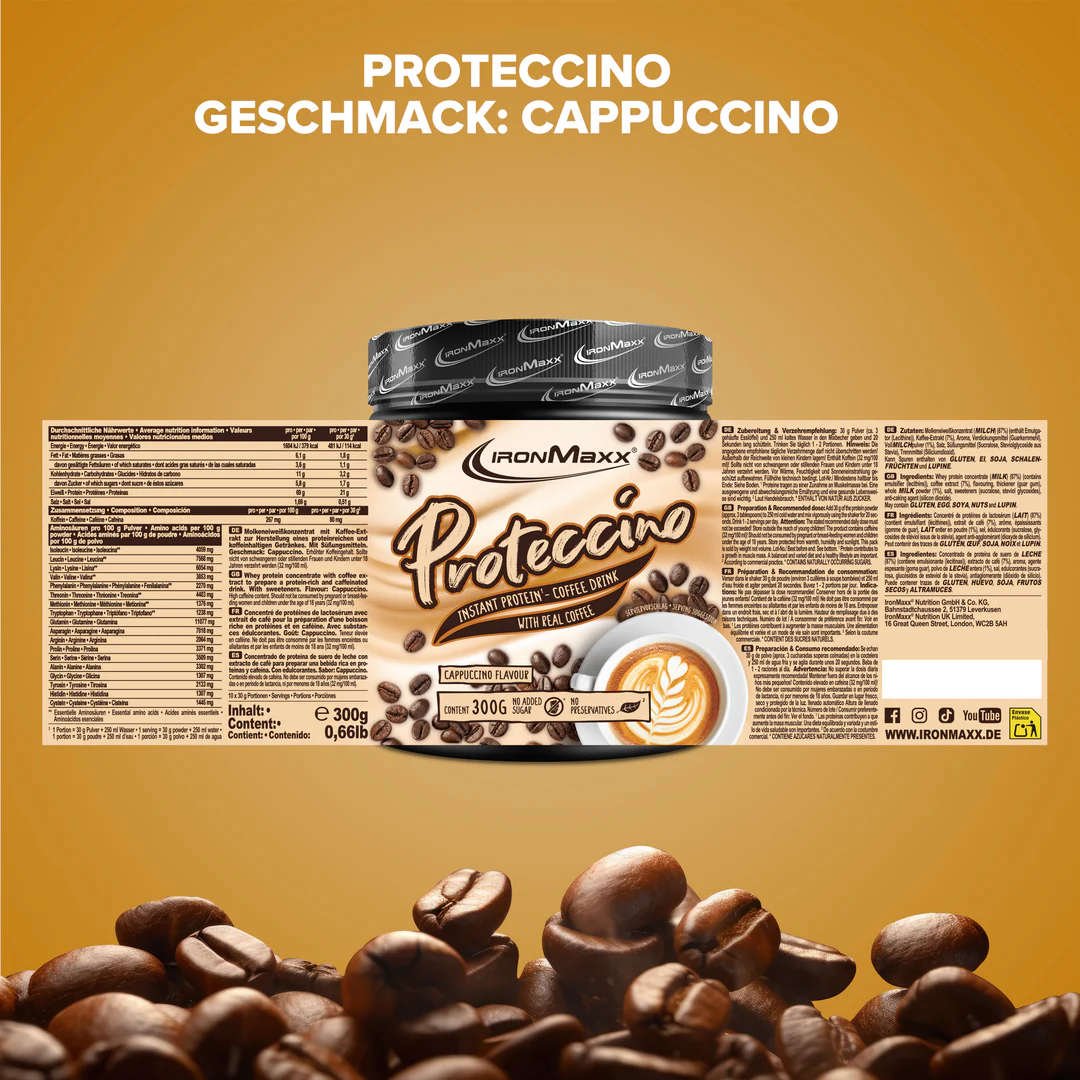 Proteccino 300g – IronMaxx® Instant Tejeskávé - Image 4