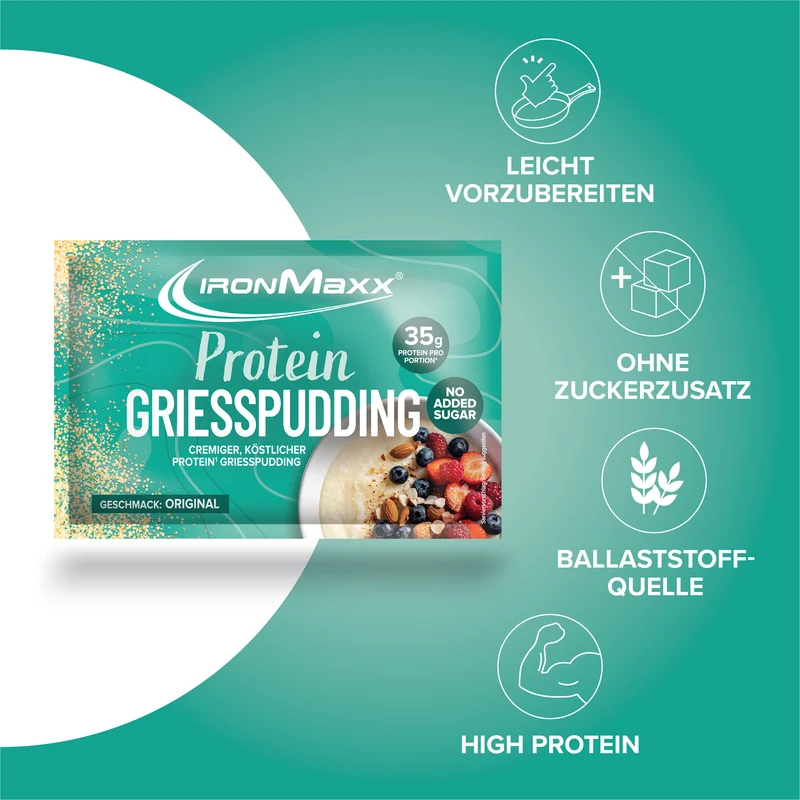Protein Breakfast Griesspudding – Tejbegríz 60 g – IronMaxx® - Image 2